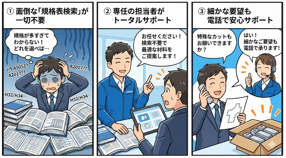 面倒な「規格表検索」が一切不要